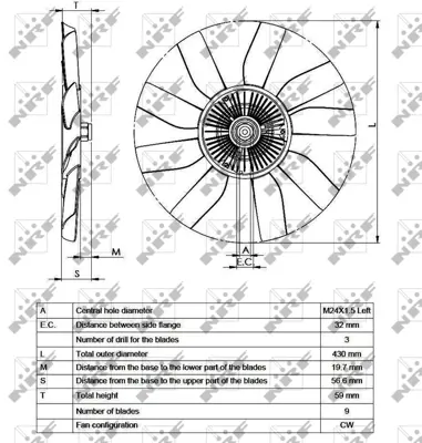 NRF 49562 Fan Termiği Volkswagen Lt 38 35 