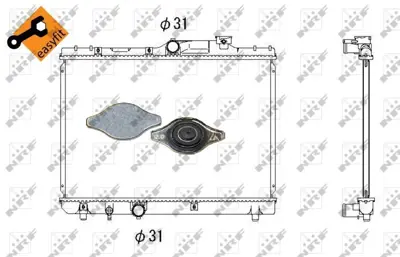 NRF 53339 Motor Su Radyatoru Toyota Corolla 1.3 96- 1640016790