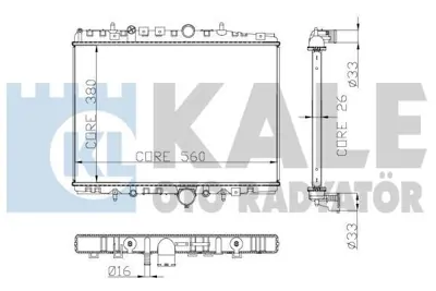 KALE 2056031AB Motor Radyator C5 P406 (1 Sıra Alb) 