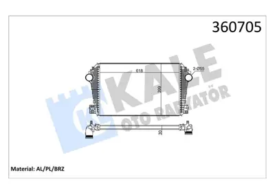 KALE 360705 Turbo Radyatoru Intercooler Amarok 10> 2.0tsı Cfpa 2H0145804 2H0145804D 8ML376701241