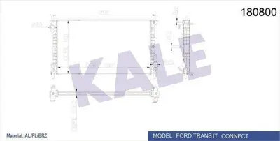 KALE 0224301AB Motor Su Radyatoru Connect +ac 1.8 Tdcı 02>  1053100 1365996 1365997 1365998 1898102 1898105 2045000603 2045000703 2045001203 2045002203