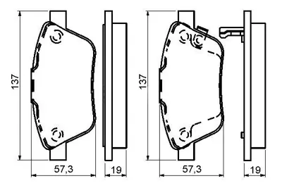 MGA 55110 Fren Balatası On ( Opel: Corsa D 1.3 Cdtı 90 Bg 07 06- - Fıat : Doblo 05- Ym Lınea 1.4 Tjet Stılo 04 101580299 1605157 1605181 1605267 1605268 1605293 1608691380 1610699280 1611140880 1611457480