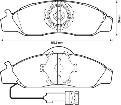 MGA 55448 Fren Balatası On (Ssangyong: Korando 99>06-Musso 97>06  ) 4811105100 4813005000 4813005010 4813005011 4813005012 4813005100 4813005110 4814003000 48150052A1 4841105100