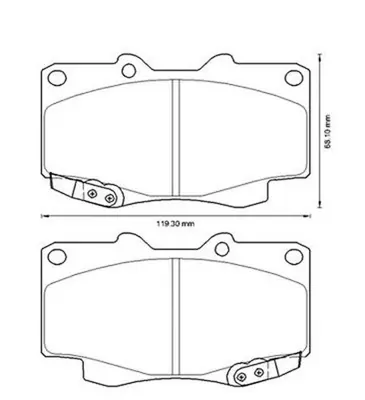 MGA 55479 Fren Balatası On (Toyota: Hılux-Vıgo 06>11 4wd ) 55479 044650K140