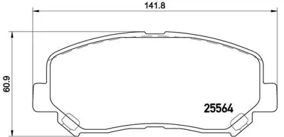 MGA 55734 Fren Balatası On (Mazda : Cx-5 2012>    ) 101680339 13237752 13237765 13237766 13237767 13237768 13300867 13301207 13301234 133192294