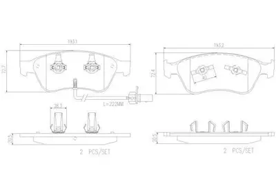 MGA 55766 Fren Balatası On (Vw : Phaeton  audı : A6 2005>2011   audı : A8 2004>2010              ) 1368558 1464435 1605079 1605138 1605195 1638558 1K0698151 1K0698151C 1K0698151E 2389601