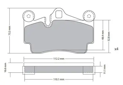 MGA 56404 Fren Balatası Arka Premıum  (Audı Q7 07-09  Porsche Cayenne 03-07) 101330249 2369402 274285 274331 4L0698151A 4L0698151B 4L0698151C 4L0698451D 6L0698451 6L0698451A