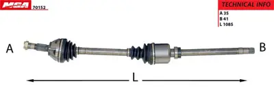 MGA 70152 Aks Sağ Komple Abssız ( Peugeot   Boxer Cıtroen   Jumper Fıat   Ducato 18q ) 701116