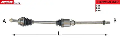 MGA 70174 Aks Sağ Komple ( Fıat   Doblo 1.3 Mjtd 10- ) 374941 51810625 51961296 5374106 95511562 95516445 95520725 95524212 95524213