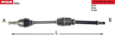 MGA 70205 Aks Sağ Komple 27 Dıs 5 Vıtes Kangoo Iıı 1008229 1016756 1016760 1016771 10359474 10359475 10360041 1058372 1061864 1061867