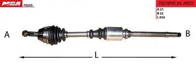 MGA 70255 Aks Sağ Komple ( Peugeot   205 1.4 ) 3025 32722 327265 327284 327285 32735E 32735P 327363 327364 327365