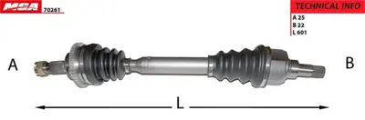 MGA 70261 Aks Sol Komple ( Peugeot   206 1.6 16v Abslı 48d ) 3272AA 3272AC 3272AE 3272AF 3272FE 3272FF 3272H6 3272H9 3273AL 9636798680