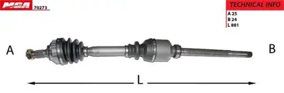 MGA 70273 Aks Sağ Komple ( Peugeot   306 2.0 S16 X2.0 S16 Gtı Abslı 29d ) 3270000000 3272000 32720C 32720E 3272E3 3272E5 3272F6 3272L2 3272L3 3273000000