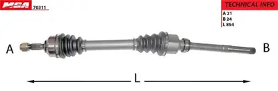 MGA 70311 Aks Sağ Komple ( Cıtroen   C3 1.4hdı 1.6hdı 16v Be Sanz. ) 3272EQ 3272ER 3272EX 3272FR 3272HY 3272JA 3272KP 3272KW 3272PV 3272PW