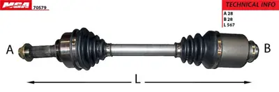 MGA 70579 Aks Sağ Komple (Kıa  Sorento 02-10 ) 70579 49500-3E111