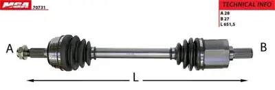 MGA 70731 Aks Sol Komple (Honda  Accord 98-02  Manuel  ) 70731