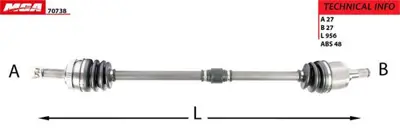 MGA 70738 Aks Sağ Komple (Abslı)-(Hyundaı  Tucson 04-10  Manuel  ) 70738