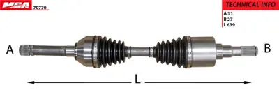 MGA 70770 Aks Sağ Komple (Tata  Xenon 11-14  ) 266737750119 266737750119-