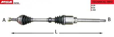 MGA 70795 Aks Sağ Komple (Nıssan  Qashqaı 07-11  1.5 Dcı  M-T ) 39100-JD52B