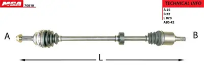 MGA 70810 Aks Sağ Komple (Abslı)-(Tata  Indıgo-Marıne 2004--  Turbolu  ) 70810