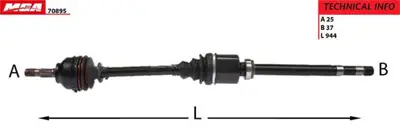 MGA 70895 Aks Sağ Komple - (Cıtroen  C5 Dw10ated 2.0 Hdı 8v  Es9j4s 3.0 24v 01-08) 32721V 32721W 32722V 32725V 32727V 32728T 32729T 3272EH 3272EJ 3272EK
