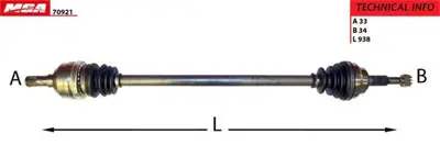 MGA 70921 Aks Sağ Komple ( Opel  Vectra A 1.7d  1.8 2.0  ) 374020 374144 374184 374236 374275 374278 374323 374350 374748 90348325