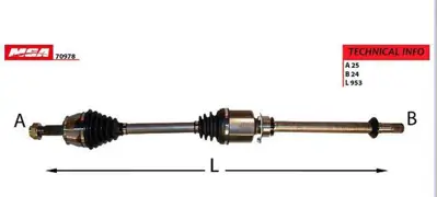 MGA 70978 Aks Sağ Komple (Fıat  Egea Mjet 1.3 2015-) 51983848 52068572 52078096