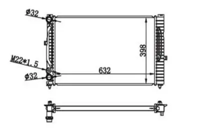 MGA 80185 Su Radyatoru Mekanık Manuel Vw Passat 97-05  Audı A4 95-01  A6 98-05  Skoda Superb 02-08 1102003 1109003 31312226987 31312226988 31312228007 31312228008 34216776937 4853006060 4854006060 4B0121101E