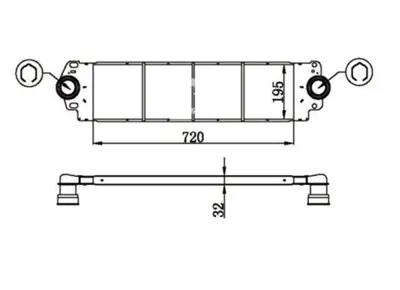 MGA 80410 Turbo Radyatoru Brazıng - Vw: Transporter T5 1.9 Axb-2.5 Axd-Axe-Transporter T6 2.0 Caaa-Caab-Caad-C 11651515368 1302114 1302243 1515368 19700PLZE01 2105001400 2105001900 2105002000 21284320 212843200