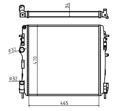 MGA 80500 Su Radyatoru Mekanık  Renault : Kangoo 1.5dcı 65ps --03 Ac  461x470x23 1093021 2140000Q0G 2140000Q0H 2140000Q0M 2140000Q1A 2140000QA2 2140000QA5 2140000QA6 2140000QA8 2140000QAA