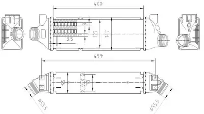 MGA 80529 Turbo Radyatoru Brazıng  Ford Transıt Fa_ _ 2.0 Dı 2000-2006 1671445 1C159L440BA 1C159L440BB 1C159L440BD 1C159L440BE 2115001102 2C119L440BA 2C119L440BB 4126928 4189069