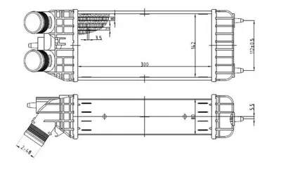 MGA 80536 Turbo Radyatoru Brazıng  Peugeot: 207  208  301  2008  1.4 1.6 Hdı - Cıtroen: C-Elysee 13279251 13279260 13279261 13279263 13279264 13279265 13279266 13279267 13315242 13315243