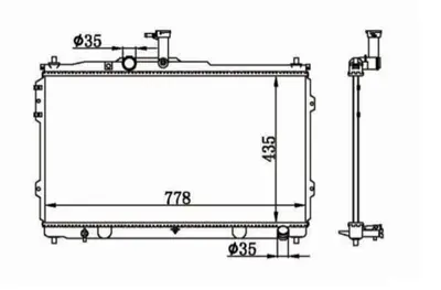 MGA 80607 Su Radyatoru Brazıng  M-T Hyundaı H1 08> 25310-4H050