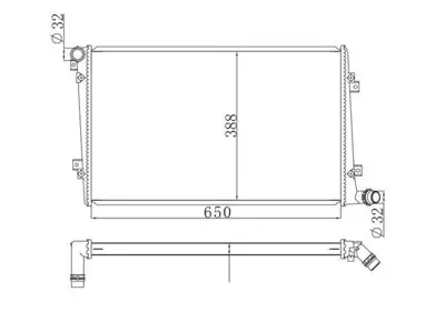 MGA 80660 Su Radyatoru Mekanık M-T Vw Caddy 04-11  Golf 06-09  Passat 06-11  Audı A3 04-13 1103136 1300221 1300259 1300261 1K0121251AB 1K0121251AC 1K0121251AK 1K0121251AL 1K0121251AM 1K0121251AN