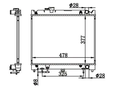 MGA 80690 Su Radyatoru Brazıng Suzukı Vıtara 88-97 1.6 3 Kapı A-T 17700-60A12 17700-60A11