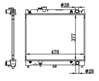 MGA 80691 Su Radyatoru Brazıng Suzukı Vıtara 88-97 1.6 3 Kapı M-T 17700-60A02 17700-60A01 