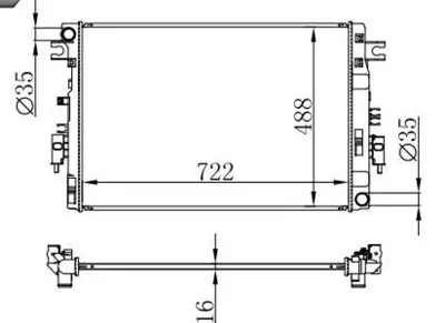 MGA 80803 Su Radyatoru A-T (Nıssan Navara 2.3 Dcı 2015- ) 214104KJ0A 