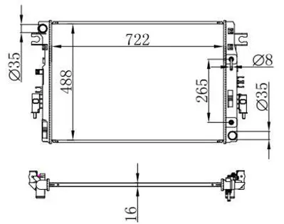MGA 80804 Su Radyatoru M-T (Nıssan Navara 2.3 Dcı 2015- ) 214104KJ0A .