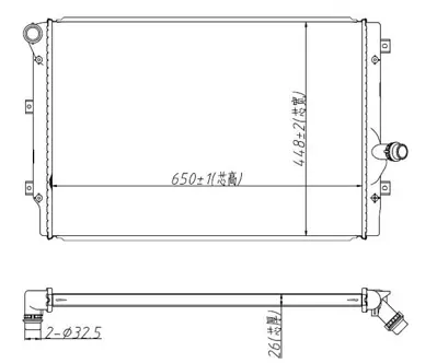 MGA 80808 Su Radyatoru (Vw Caddy 16-  Passat 13-) 1K0121251EE 5C0121251H 5C0121251K 5C0121251L 5K0121251EE 5K0121251Q 5KD121251B