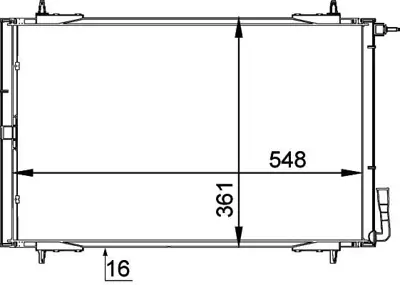 MGA 82125 Klima Radyatoru (Peugeot: 206 98- ) 1223208 1223208X 1610161180 6455CH 6455CJ 6455FY 6455W6 6455W7 6455X0 6455X9