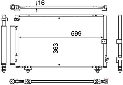MGA 82179 Klima Radyatoru (Toyota: Corolla 2002-2007 ) 8845001040 8845002140 8845012210 8845012211 8845012240 8845012241 8846002100 8846012540 8846012541 8846012560