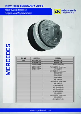 DK 086 Motor Takozu Alt W202 94>00 W203 00>07 W210 95>99 R170 00>04 Cl203 03>08 2102400117 2102400517 A2102400117 A2022402517 2022402517 2022404117 A2022404117 A2102400517 2022404517 A2022404517