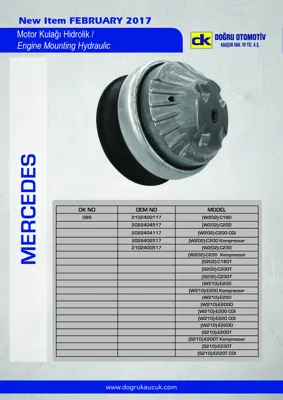 DK 088 Motor Takozu Alt W202 95>00 W203 00>02 C208 97>00 W210 96>02 W211 04>08 R170 96>00 1712400017 171240001798 1712400117 2012400117 2012400517 2012400518 2012400918 2012402417 2022400117 2022400217