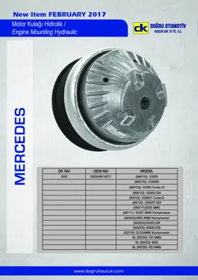 DK 095 Motor Takozu Alt Sağ S-Class W220 02>05 A2202402517 2202400617 2202402517 A2202400617 A2202403317 A2102402417 A2202402717 2202402717 2112403317 A2112403317