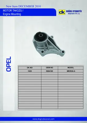 DK 1035 Motor Takozu Merıva A 5684185 13178652