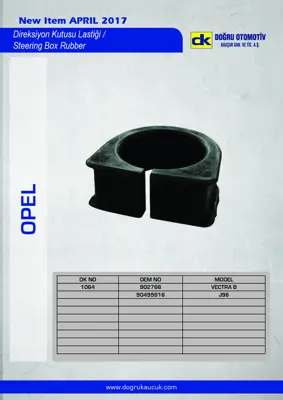 DK 1064 Dıreksıyon Kutusu Lastiği Vectra B 902766 90495816