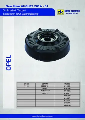 DK 1118 On Amortısor Takozu Astra J Cruze Ampera Cascada 344573 344834 95212727 13501413 13505131 344497 13505854 344781 344839 344731