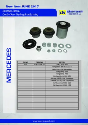 DK 113 Salıncak Burcu On (Set) C208 97>02 A208 98>02 2083300075 A2083300075 2083300075S1