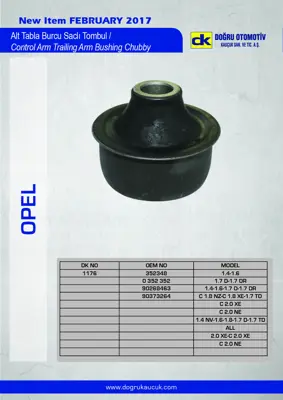 DK 1176 Salıncak Burcu Dolu Vectra A Astra F 352350 352352 95603308 352356 90268463 90495046 352348 352081 352092 352093