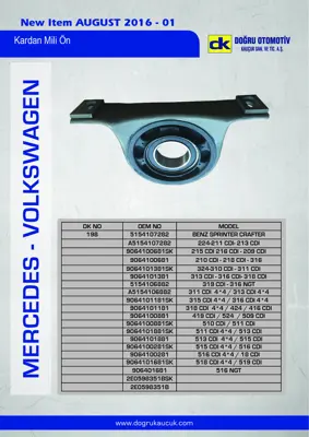 DK 198 Saft Askı Takozu On Crafter Sprınter 06>16 2E0598351B 2E0598351BSK 2E0598351CSK 5154106882 5154107182 5154107282 9064100081 9064100181 9064100281 9064100281S